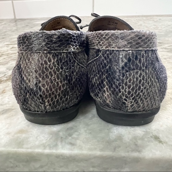 Impo Betty Brown Snake Print Leather Embossed Driving Loafer Flats Size 5.5 - Picture 9 of 10